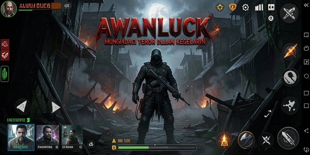 Gameplay seram dengan makhluk mengintai di kegelapan.