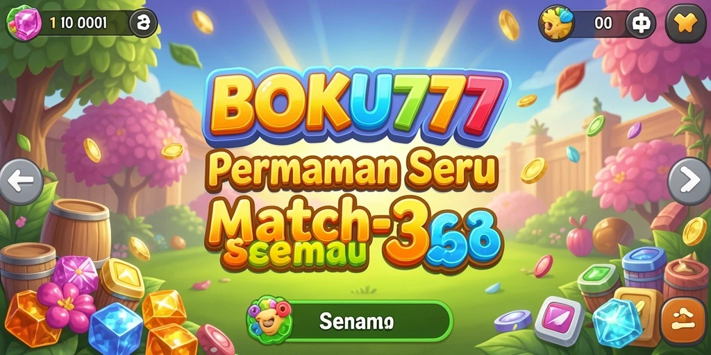 Gameplay Match-3 yang penuh warna dan seru di BOSKU777.