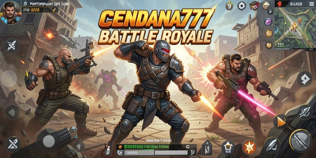 Tangkapan layar gameplay seru CENDANA777 menunjukkan keindahan pertarungan Battle Royale.