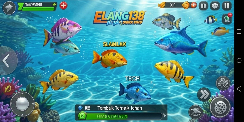 Tampilan gameplay seru Tembak Ikan di ELANG138.