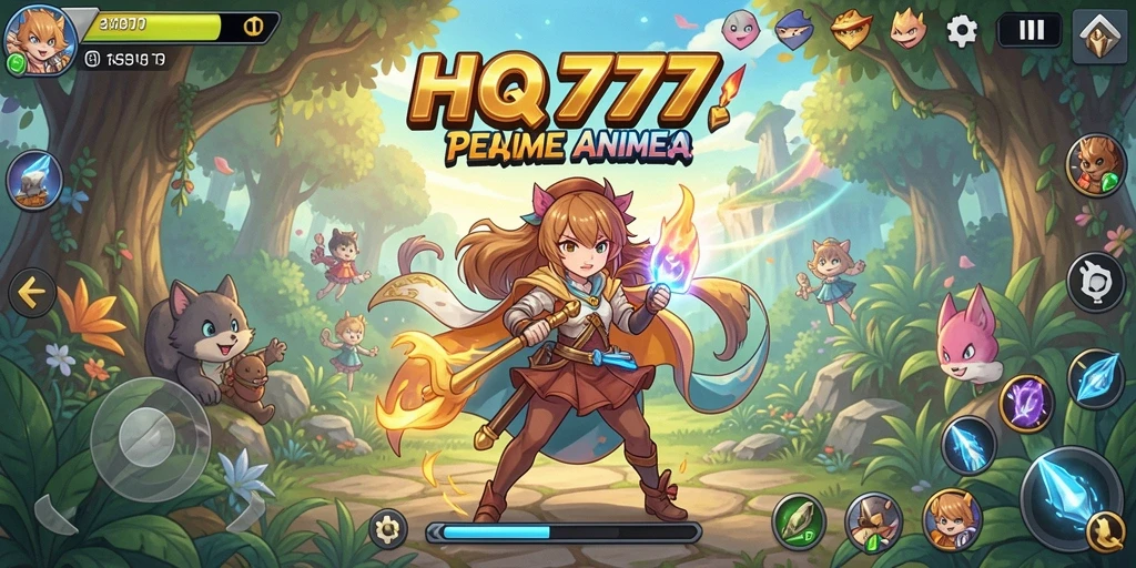 Gameplay seru dan karakter anime menarik di HQ777.