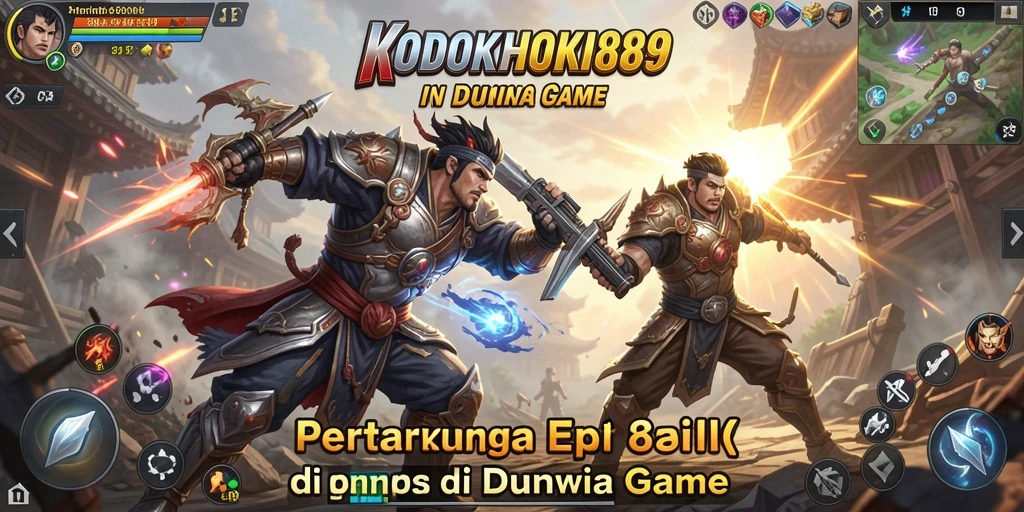 Screenshot menunjukkan aksi pertarungan seru di KODOKHOKI889.