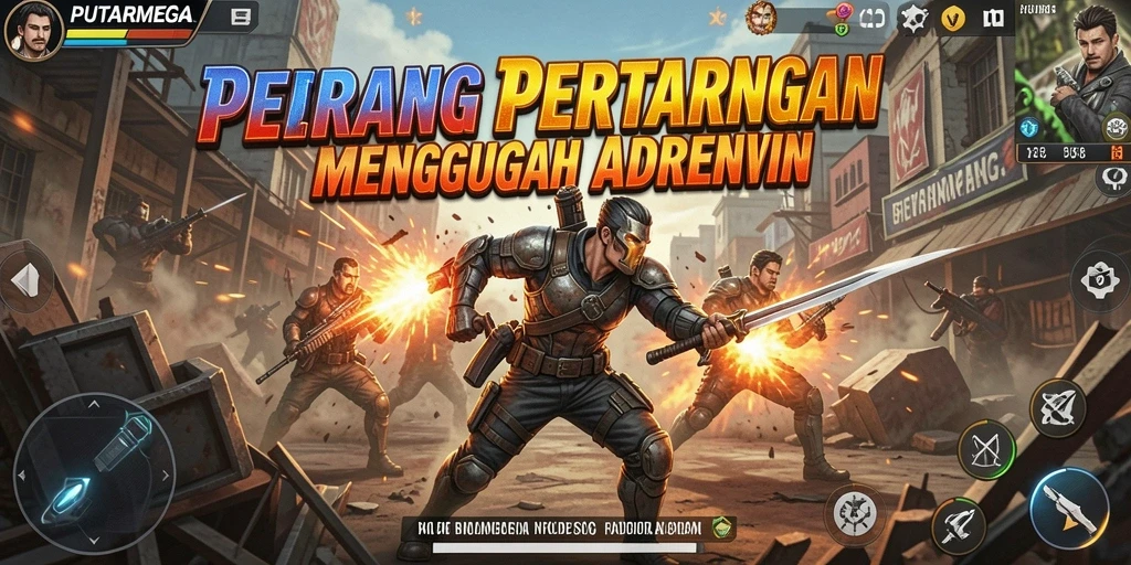 Tampilan pertarungan seru dalam PUTARMEGA yang menggetarkan.