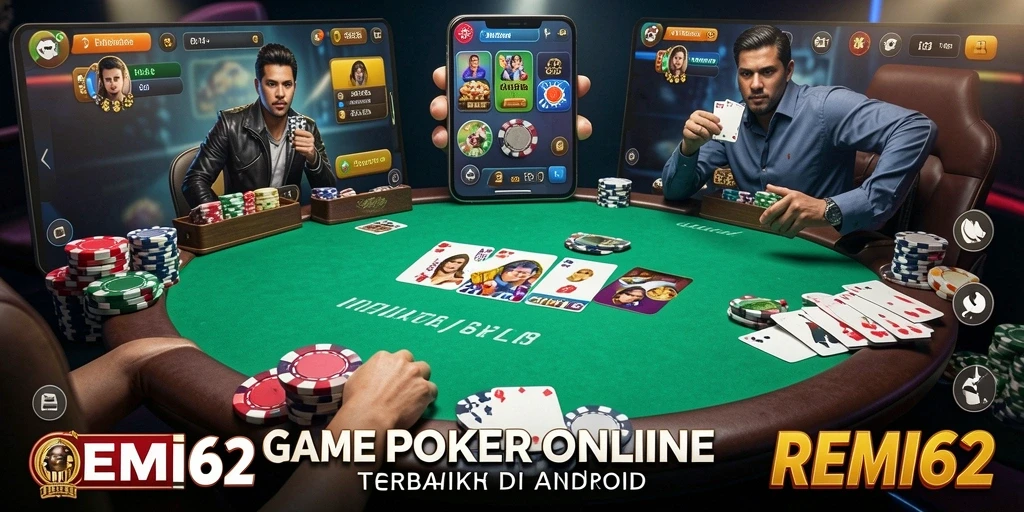 Tampilan gameplay Poker yang menarik di REMI62.