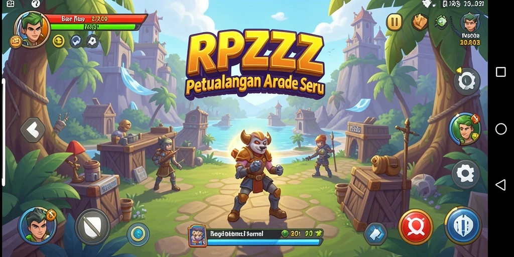 Tangkapan layar RPZZZ menampilkan gameplay arcade yang mendebarkan.