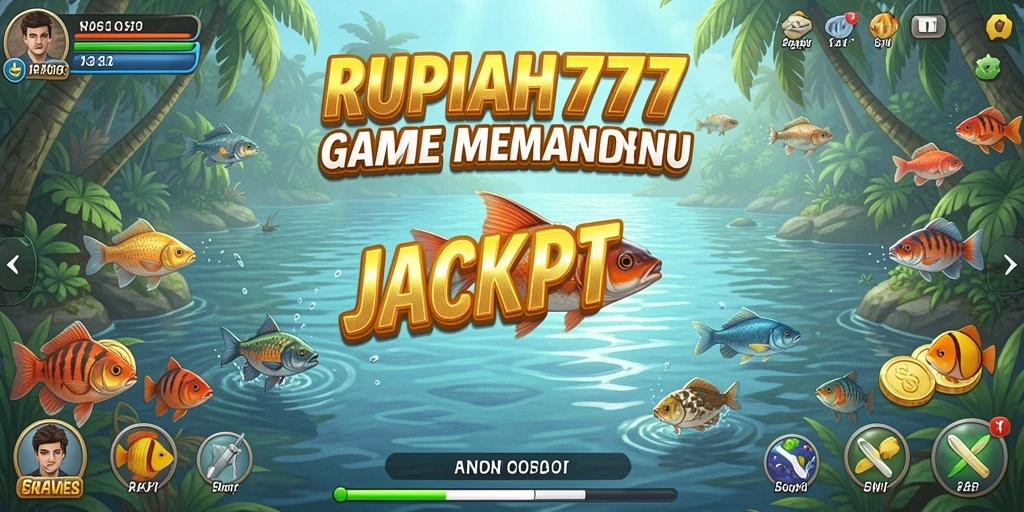 Tampilan menarik gameplay RUPIAH777 saat memancing ikan.